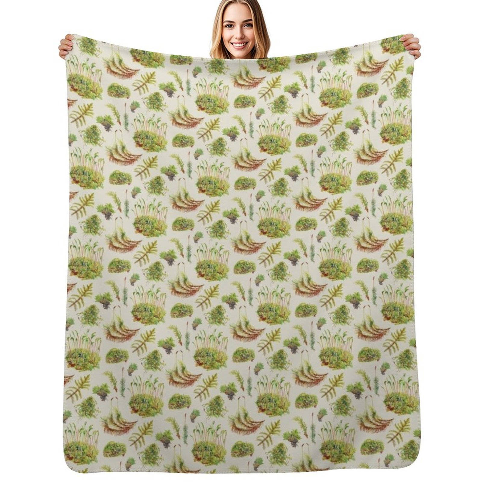 Neutral Throw Blanket - Mosses - Neutral Throw Blanket Luxury