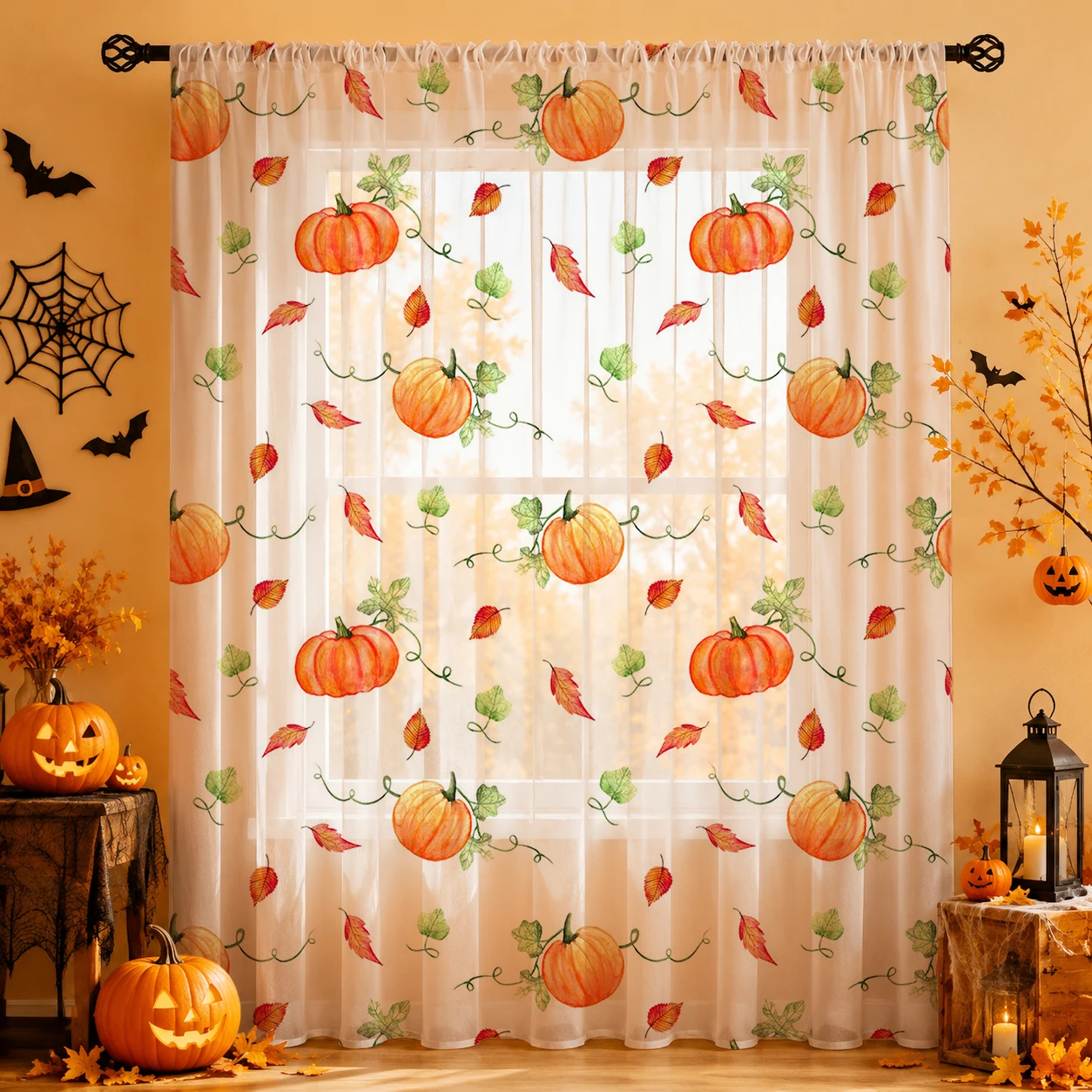 Home Decor Youtube - 1Pc Rod Pocket Home Decor Halloween