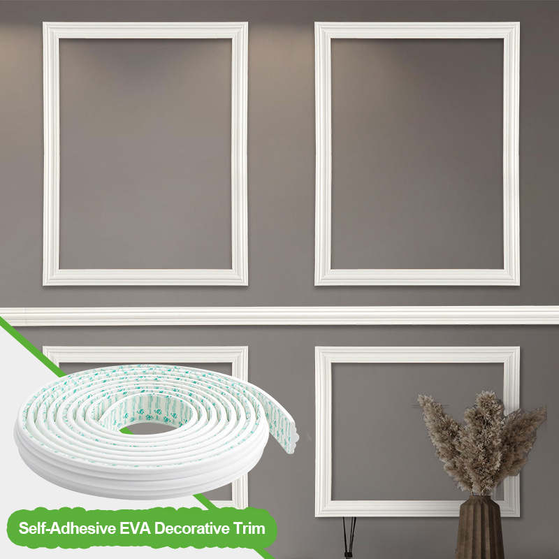 Home Decor Wall Molding - 1Roll Flexible Self‑Adhesive EVA Wall Molding