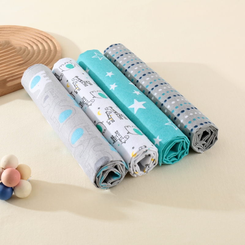 Neutral Throw Blanket - 4Pcs Neutral Baby Swaddle Blanket Set,