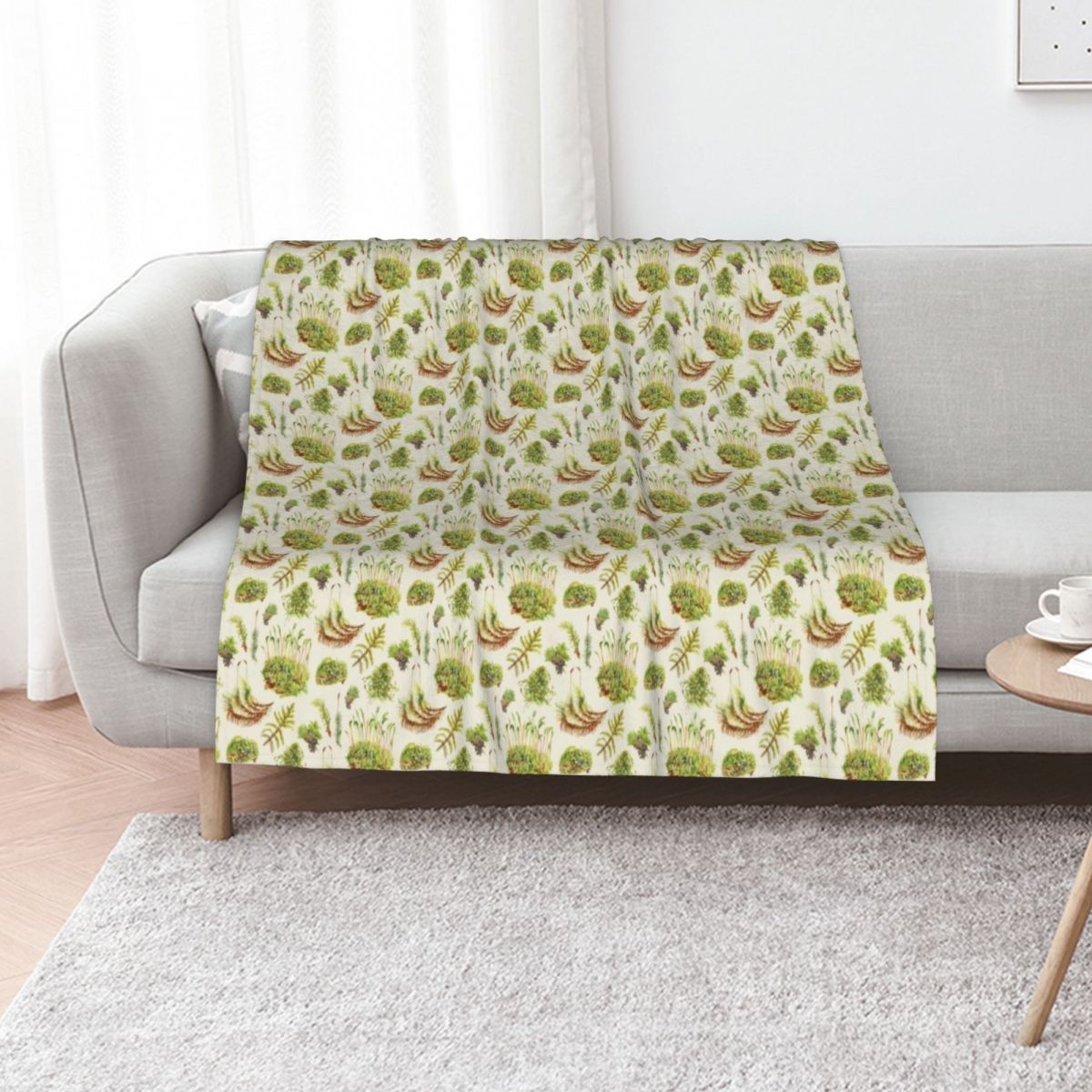 Neutral Throw Blanket - Mosses - Neutral Throw Blanket Giant