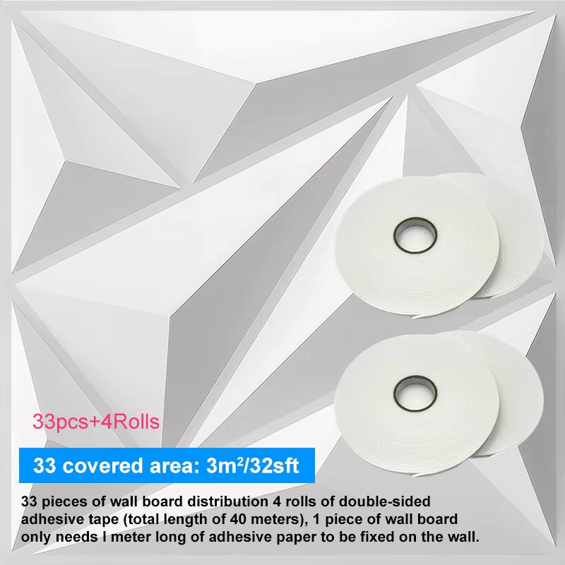 Home Decor Wall Molding - Living Room Wallpaper 3D Three-dimensional Wall