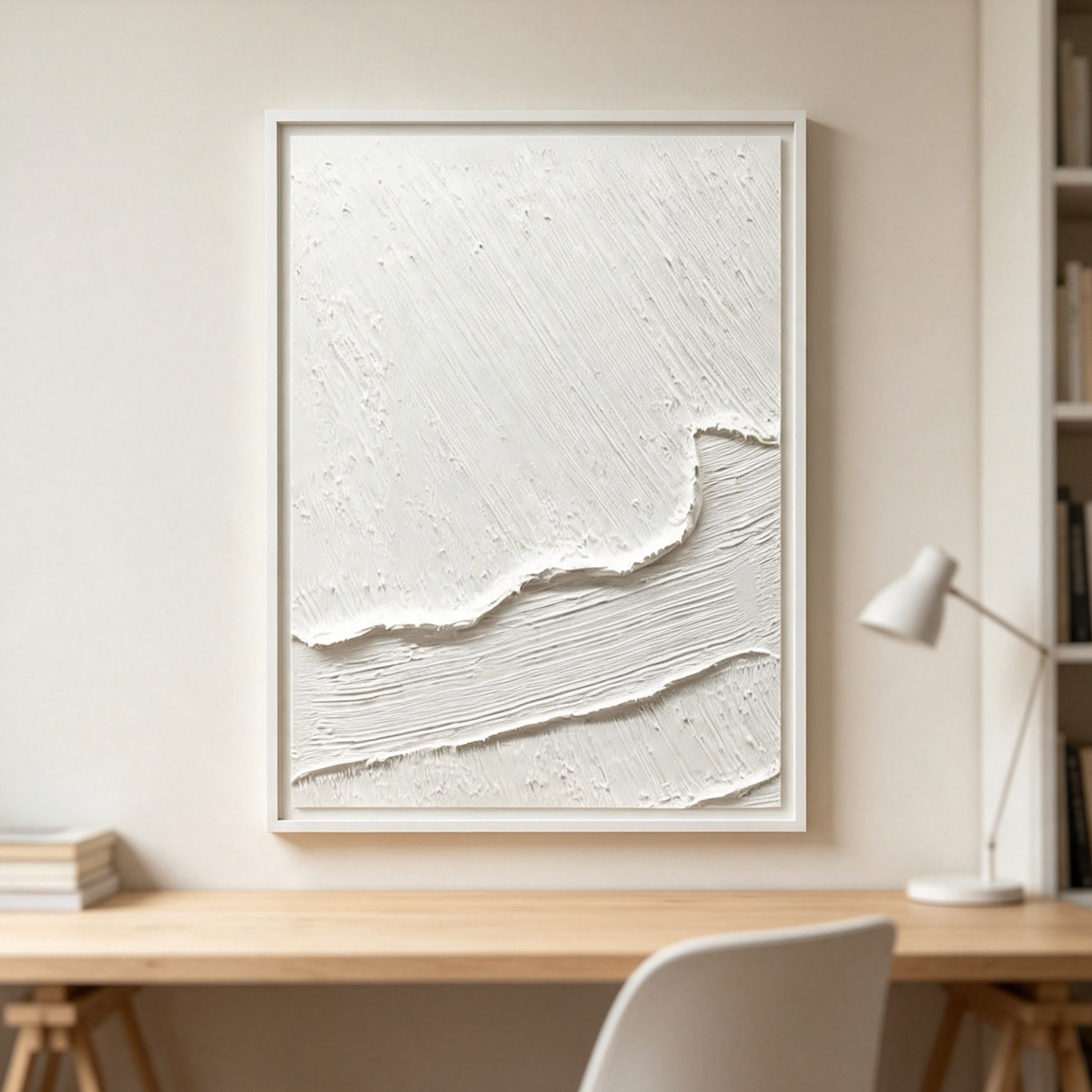 Hand-Painted White 3D Thick Te - огляд і ціна Home Decor Frames