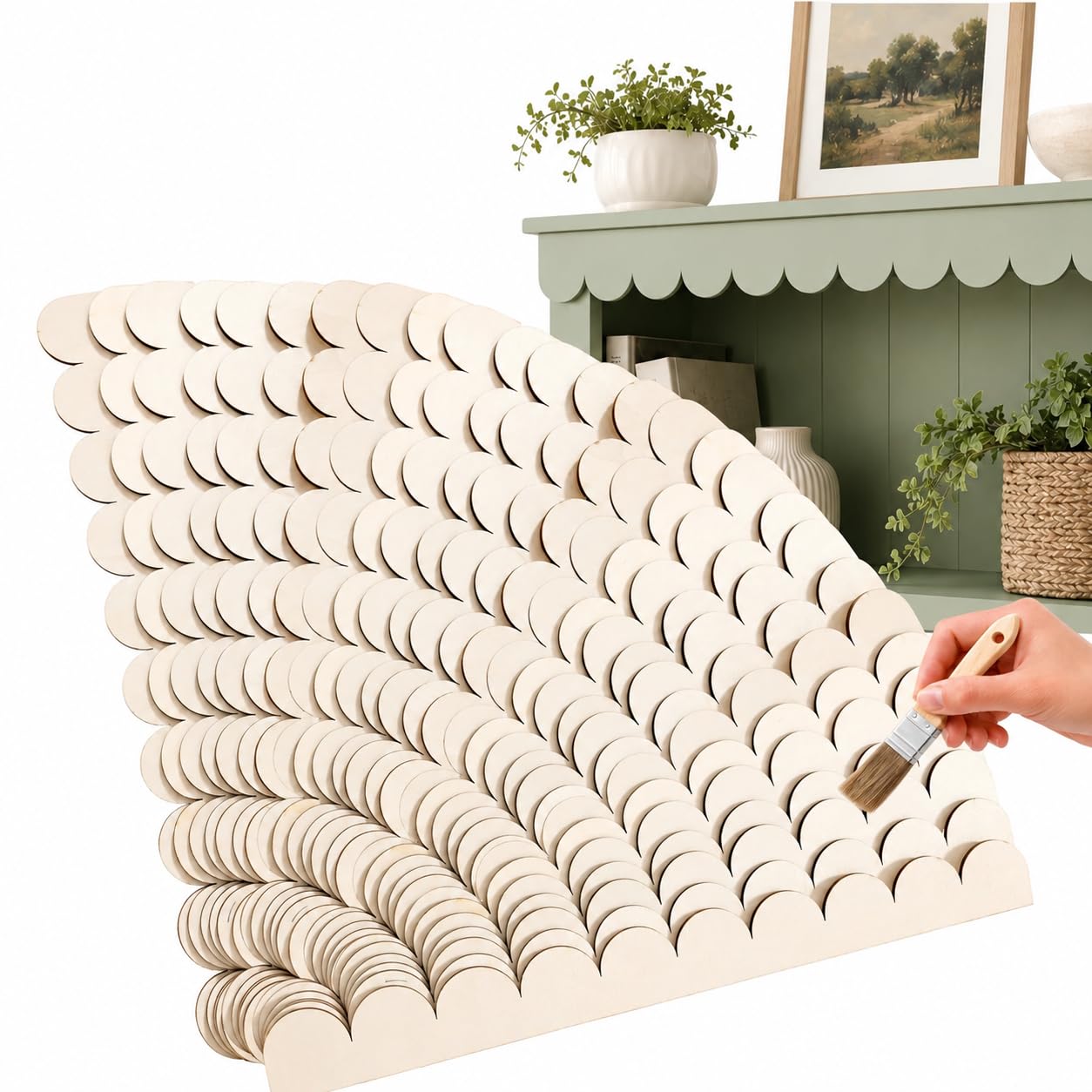 12pcs Scalloped Wood Trim - El - огляд і ціна Home Decor Wall Molding
