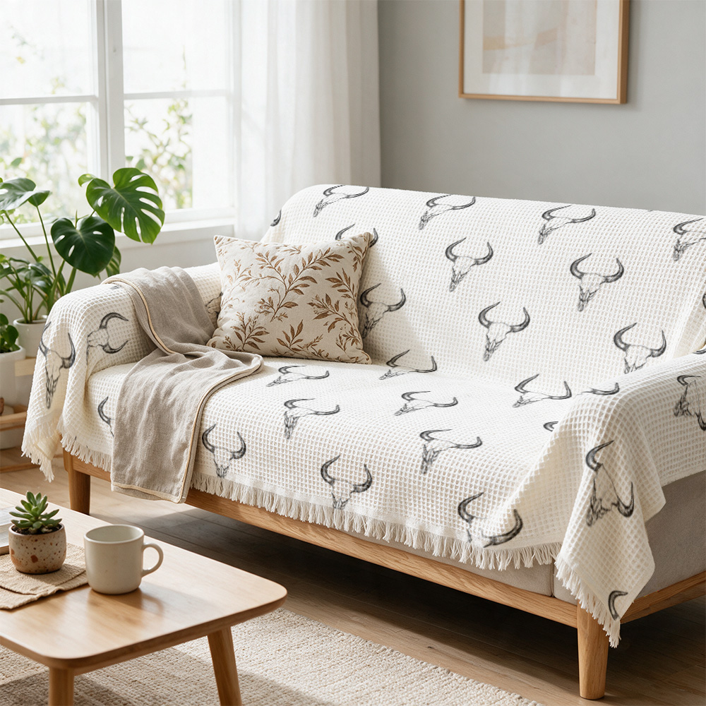 Luxury Boho Antler Pattern Thr - огляд і ціна Neutral Throw Blanket