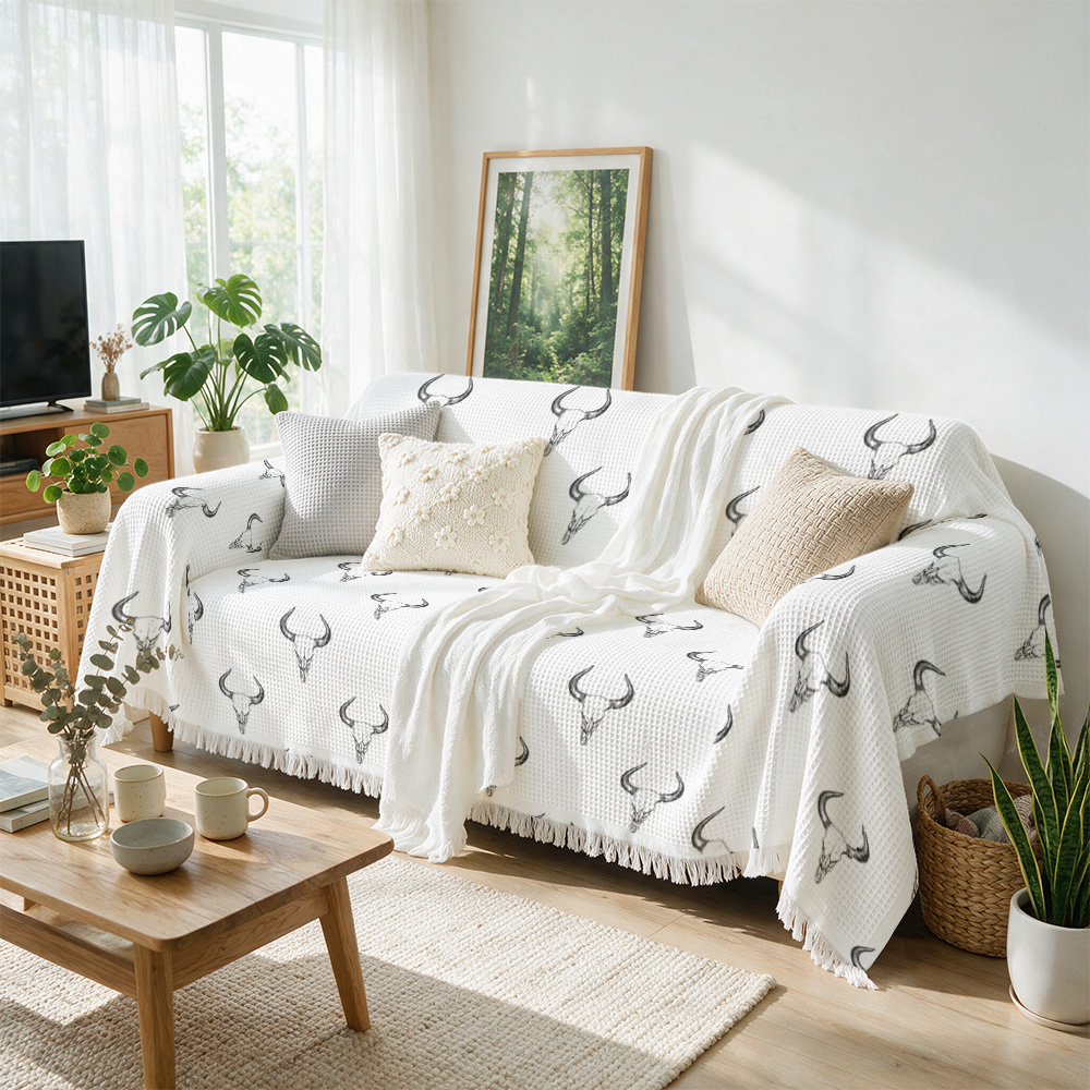 Luxury Boho Antler Pattern Thr - огляд і ціна Neutral Throw Blanket