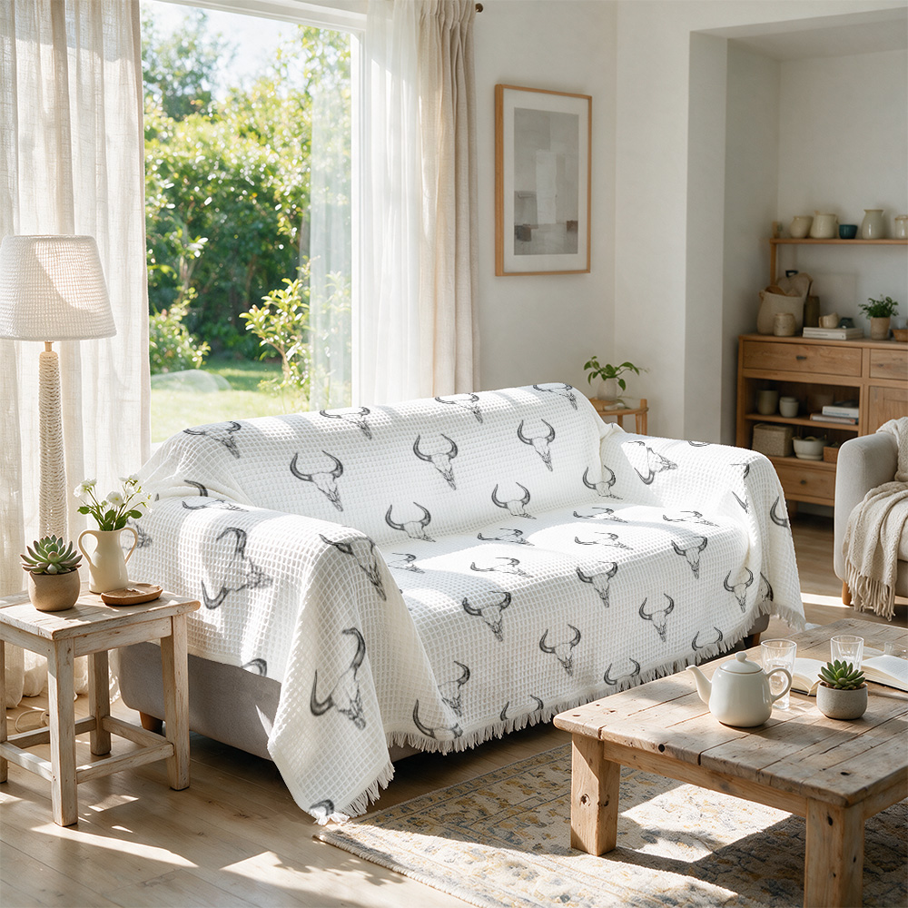 Luxury Boho Antler Pattern Thr - огляд і ціна Neutral Throw Blanket