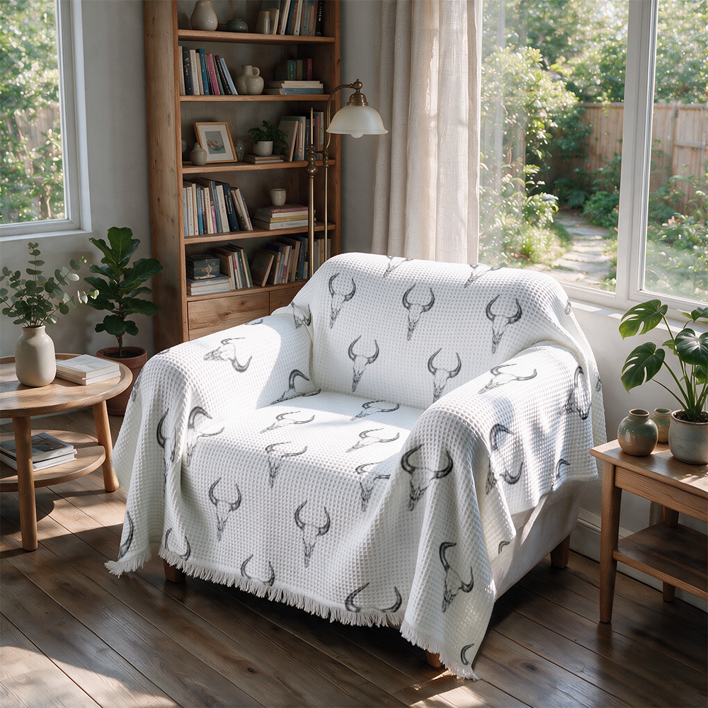 Luxury Boho Antler Pattern Thr - огляд і ціна Neutral Throw Blanket