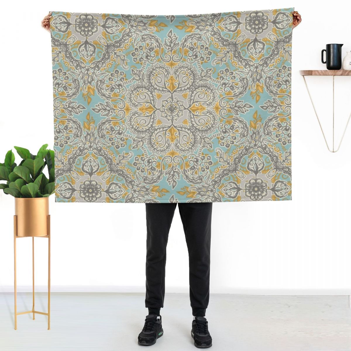 Gypsy Floral in Soft Neutrals, - огляд і ціна Neutral Throw Blanket