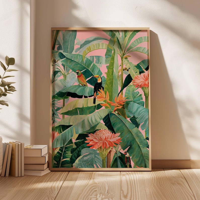 1pc Retro Tropical Canvas Post - огляд і ціна Home Decor Youtube