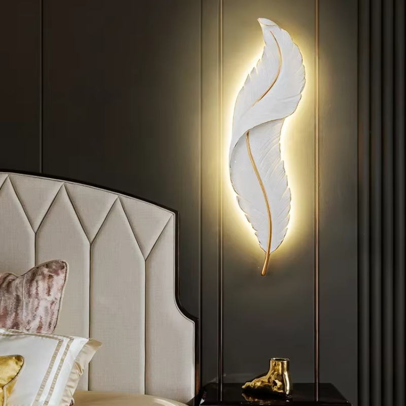LED Modern Feather Wall Lamp,  - огляд і ціна Home Decor Wall Molding