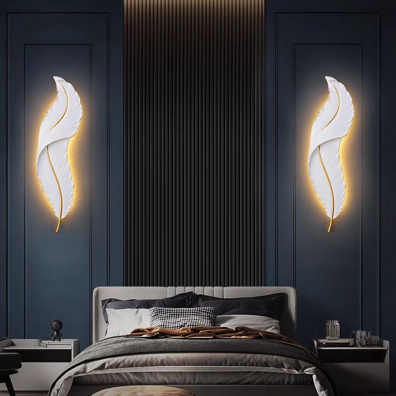 LED Modern Feather Wall Lamp,  - огляд і ціна Home Decor Wall Molding