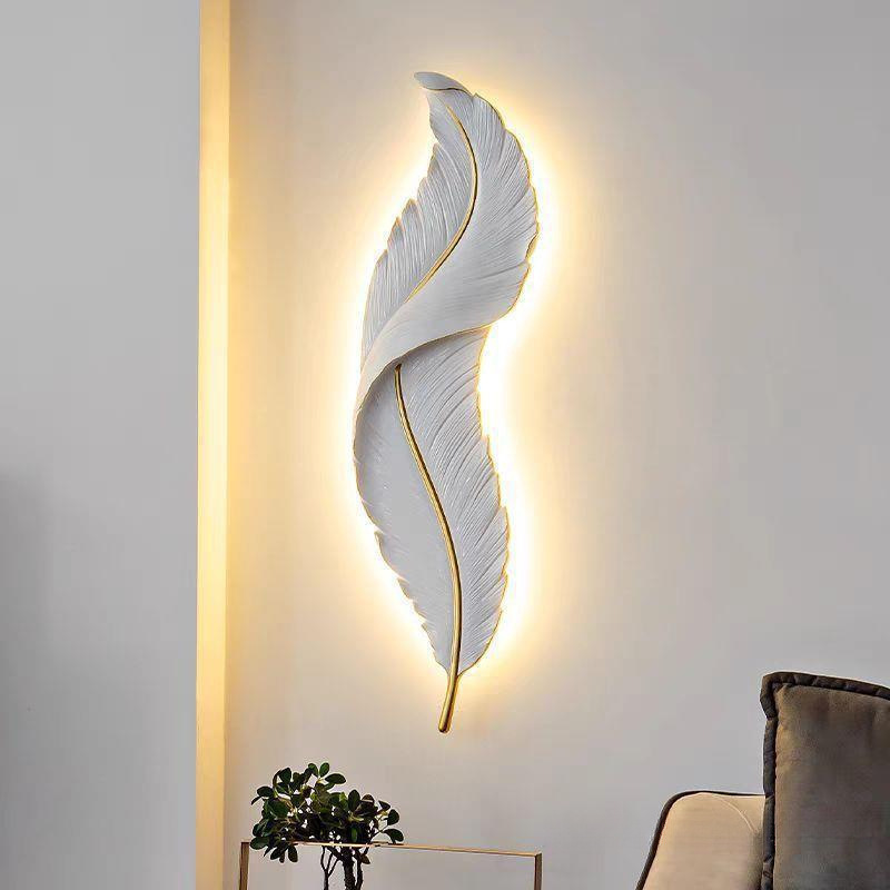 LED Modern Feather Wall Lamp,  - огляд і ціна Home Decor Wall Molding