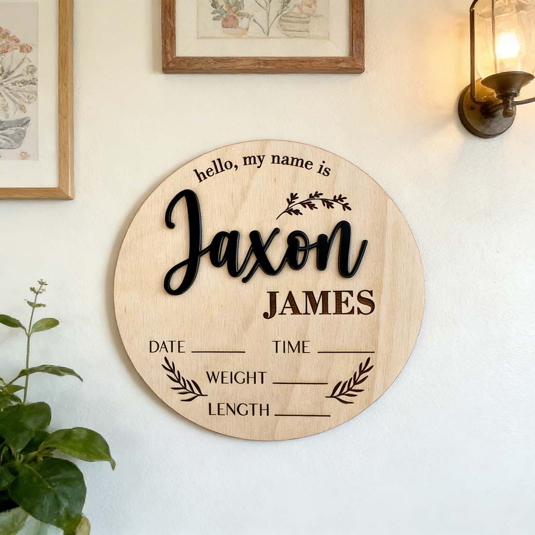 1Pc Custom Baby Announcement S - огляд і ціна Home Decor Product