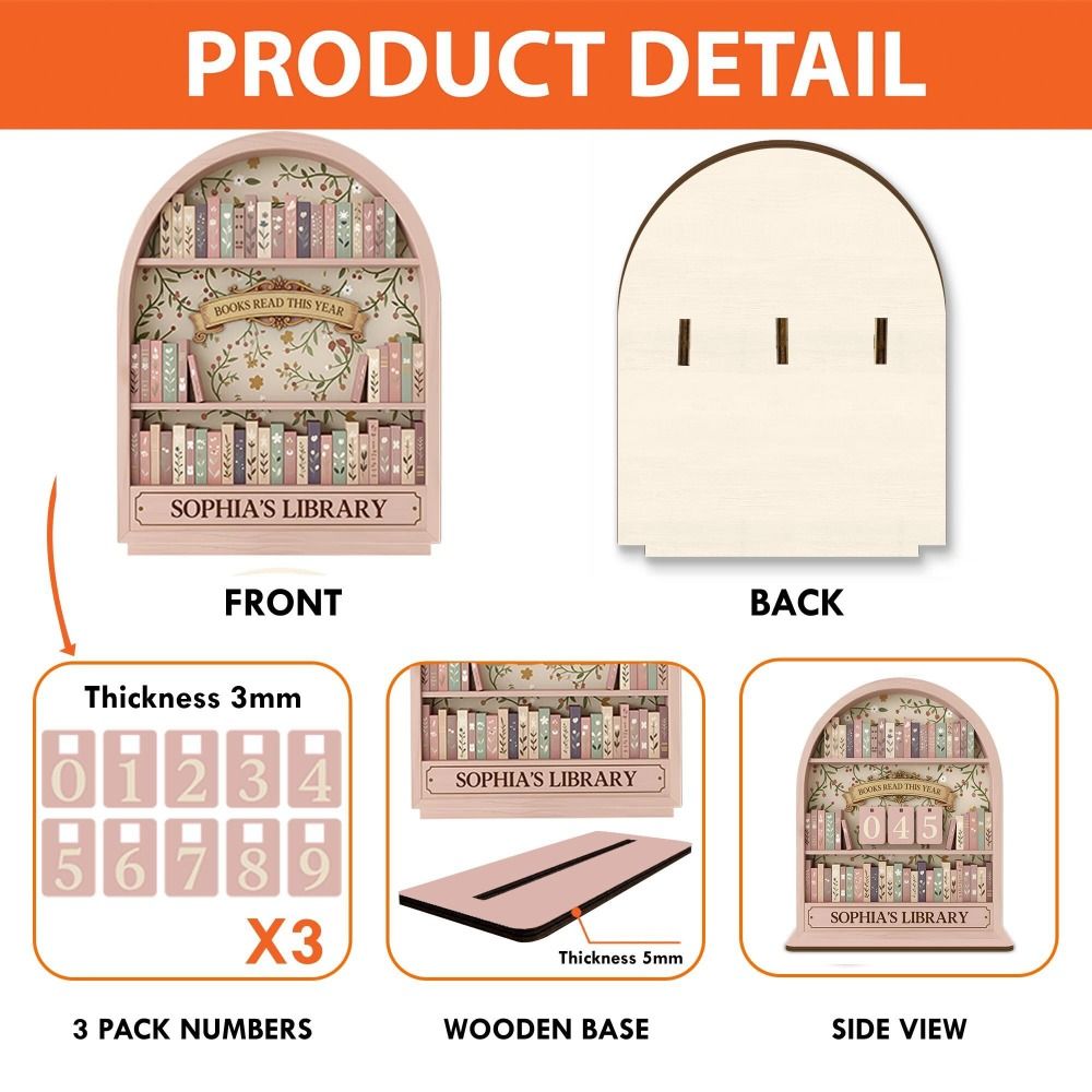 New Wooden Books Read Tracker  - огляд і ціна Home Decor Catalog