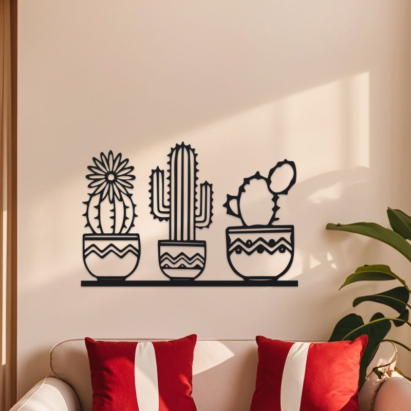 Rustic Cactus Metal Wall Decor - огляд і ціна Home Decor Garden Ideas