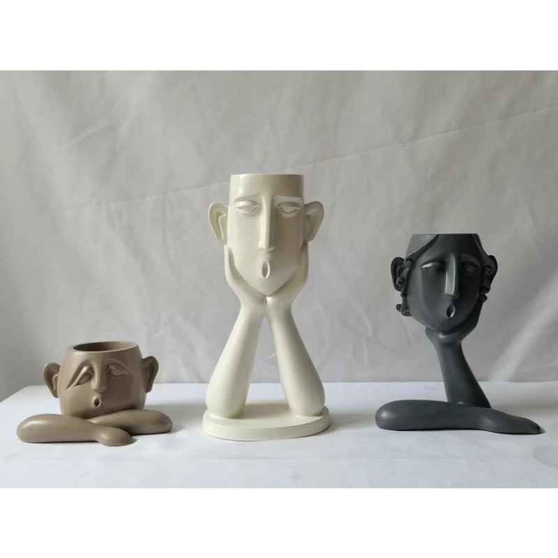 Nordic Abstract Face Planter M - огляд і ціна Home Decor Garden Ideas