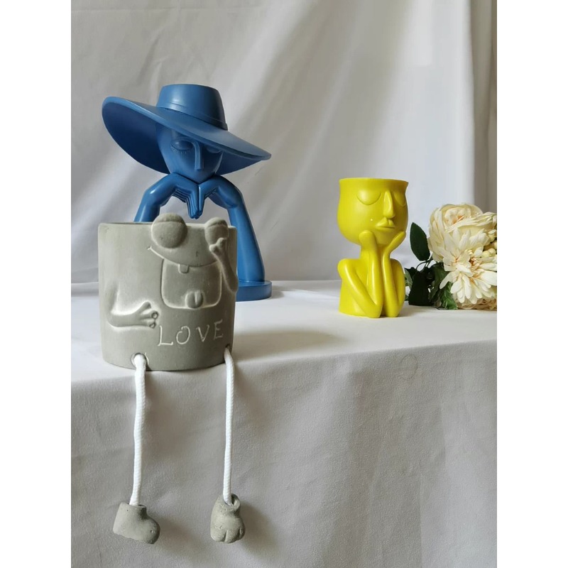 Nordic Abstract Face Planter M - огляд і ціна Home Decor Garden Ideas