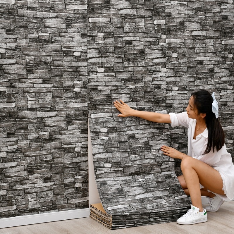77cm*70cm 3D Wall Sticker Imit - огляд і ціна Home Decor Wall Molding