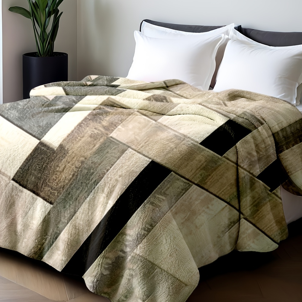 Luxurious Polyester Flannel Th - огляд і ціна Neutral Throw Blanket
