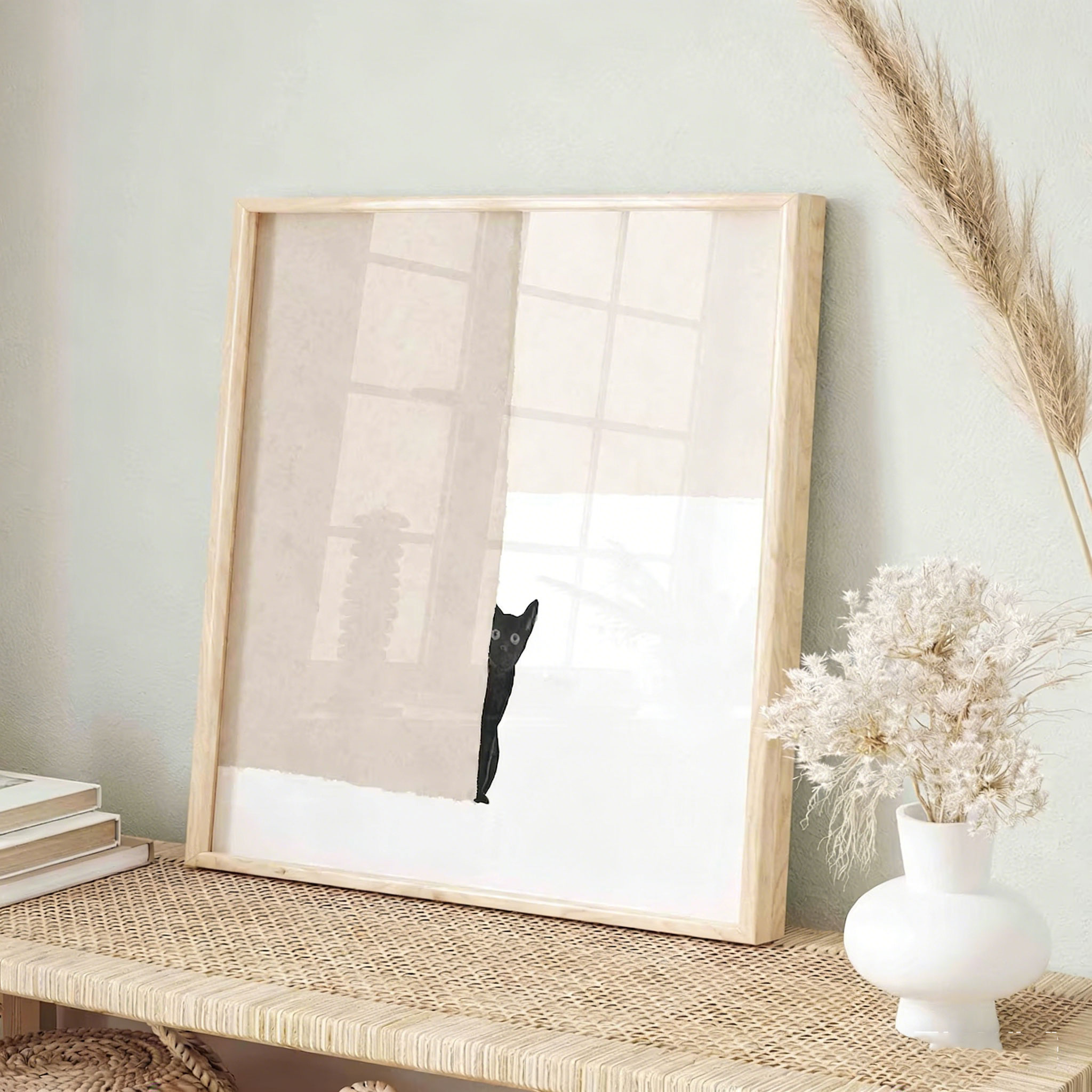 Abstract Black Cat Poster, Pri - огляд і ціна Home Decor Cat