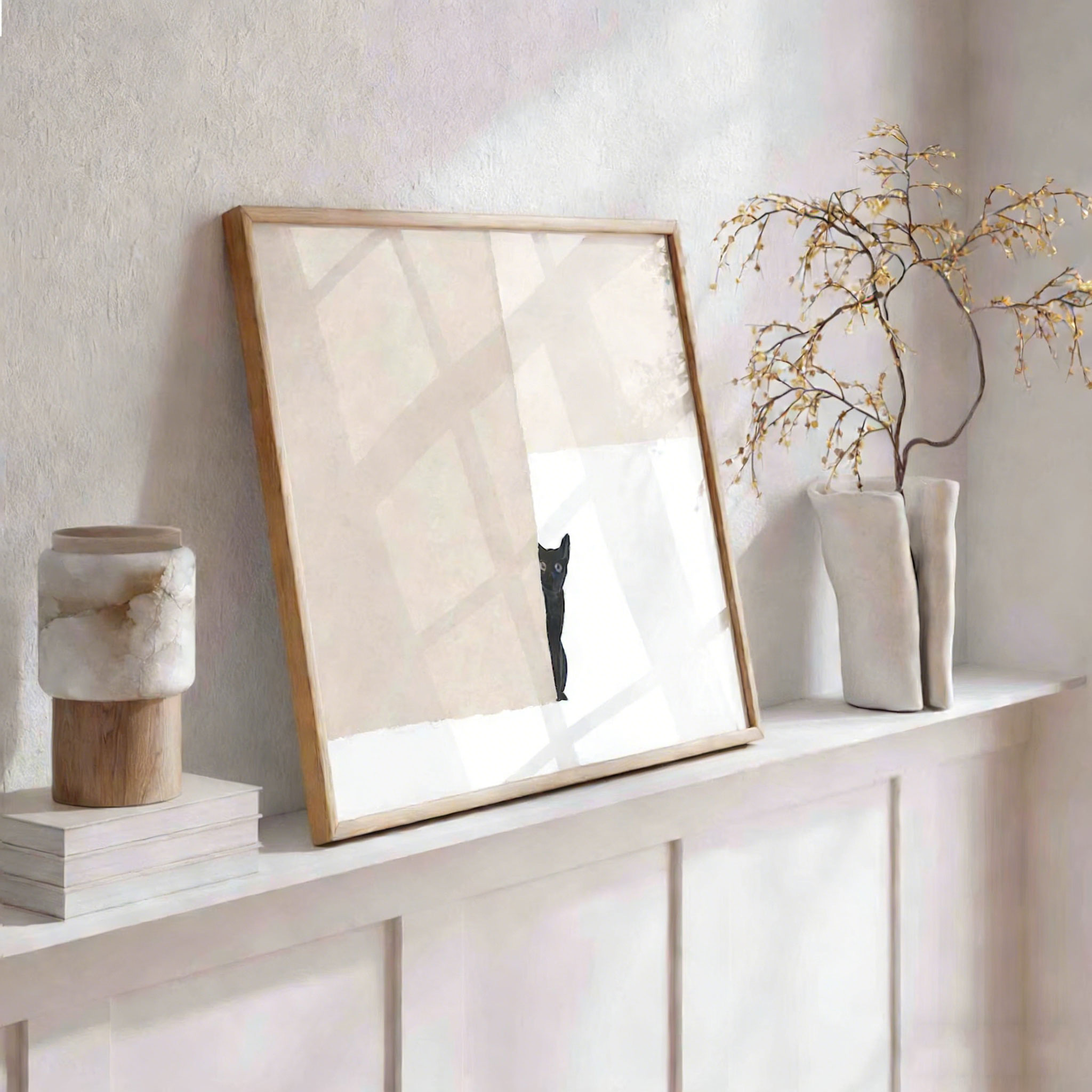 Abstract Black Cat Poster, Pri - огляд і ціна Home Decor Cat