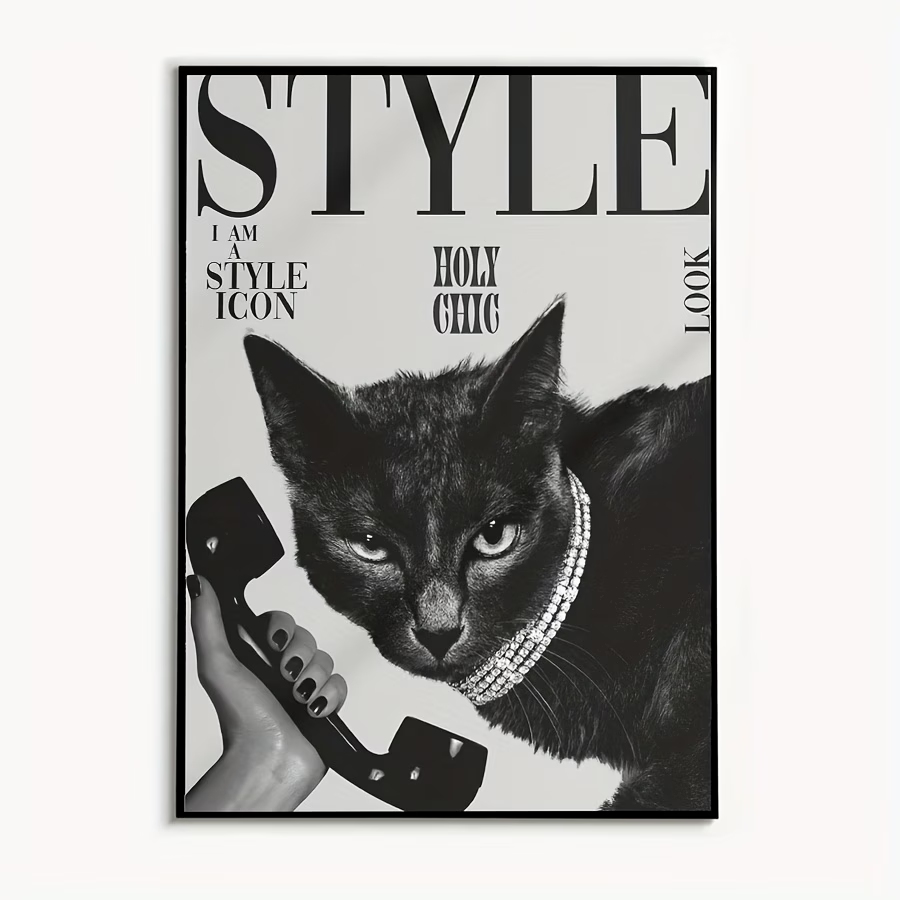 Retro Black Cat Making And Rec - огляд і ціна Home Decor Cat