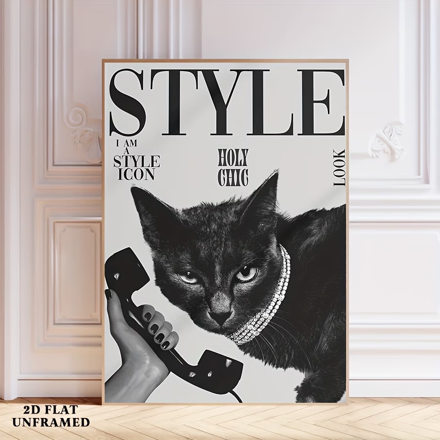 Retro Black Cat Making And Rec - огляд і ціна Home Decor Cat