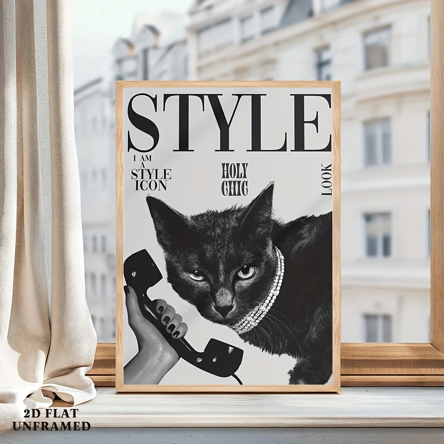 Retro Black Cat Making And Rec - огляд і ціна Home Decor Cat