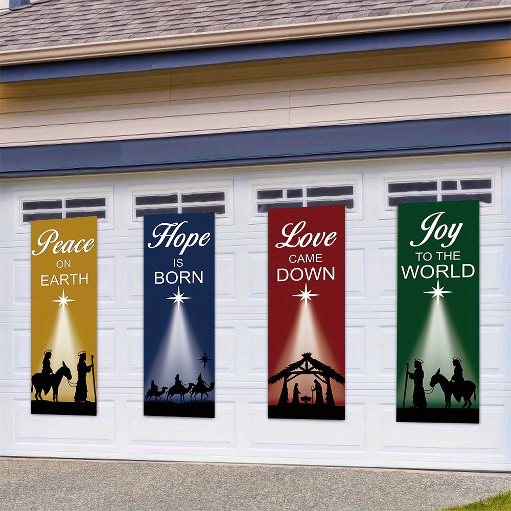 4-Piece Christmas-Themed Banne - огляд і ціна Home Decor Locations