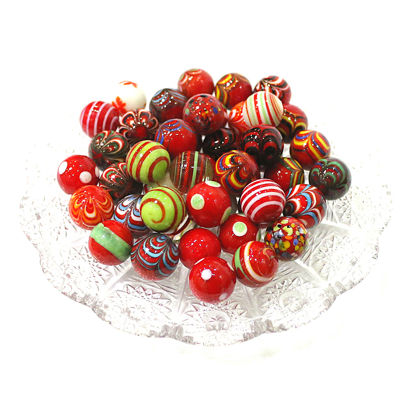6pcs Red Rare Glass Marbles Ba - огляд і ціна Home Decor Garden Ideas