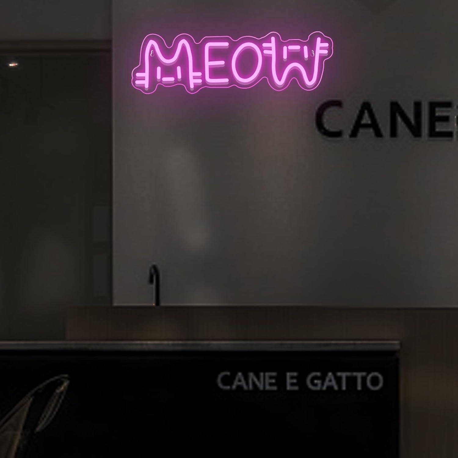 Meow Neon Sign Cat USB Powered - огляд і ціна Home Decor Cat