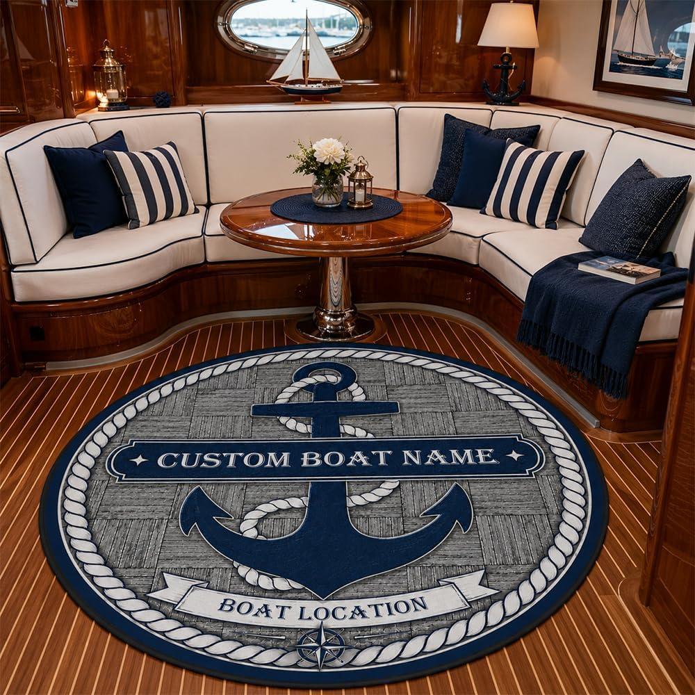 Custom Nautical Anchor Doormat - огляд і ціна Home Decor Locations