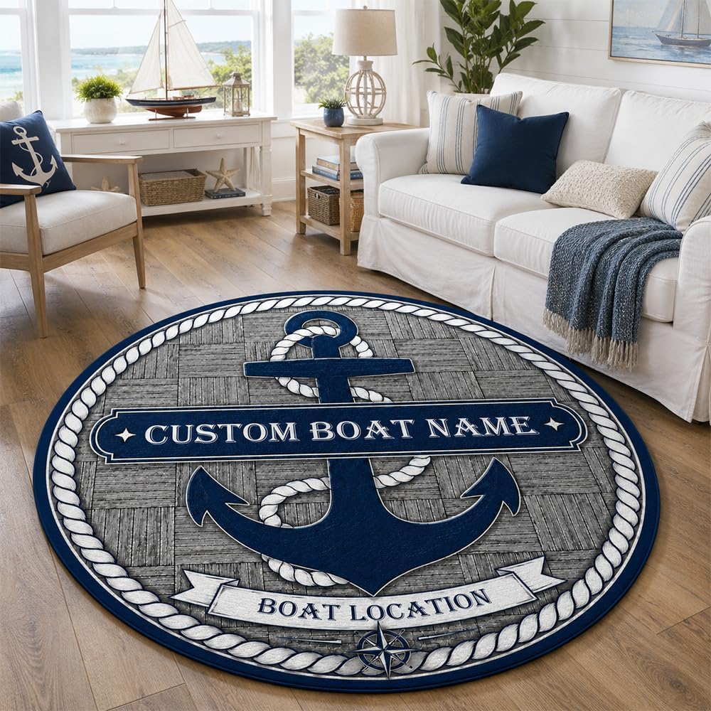 Custom Nautical Anchor Doormat - огляд і ціна Home Decor Locations