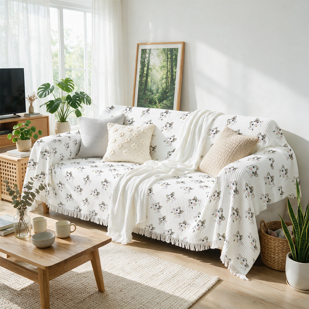 Cozy Floral Print Decorative S - огляд і ціна Neutral Throw Blanket