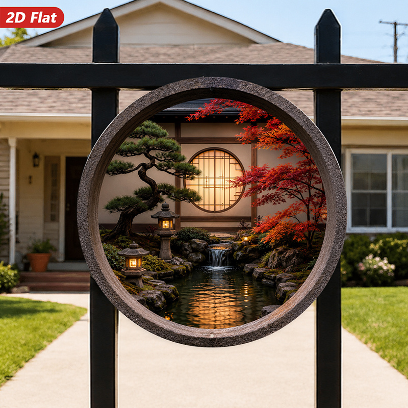 2D Flat, 1pc Round Metal Sign  - огляд і ціна Home Decor Garden Ideas
