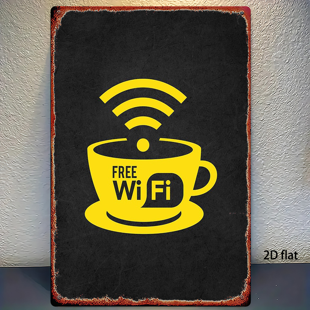 2D Vintage Metal Sign, WiFi Zo - огляд і ціна Home Decor Garden Ideas