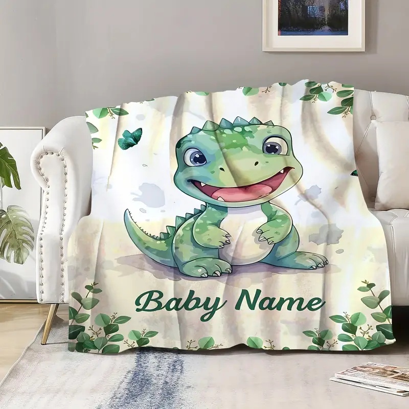 Personalized Baby Name Dinosau - огляд і ціна Neutral Throw Blanket