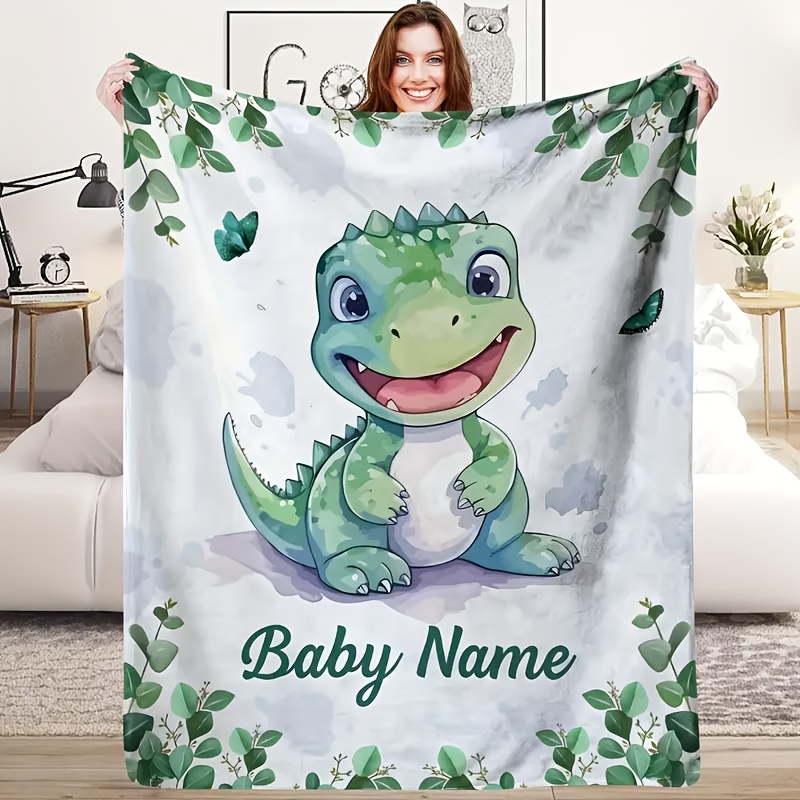 Personalized Baby Name Dinosau - огляд і ціна Neutral Throw Blanket