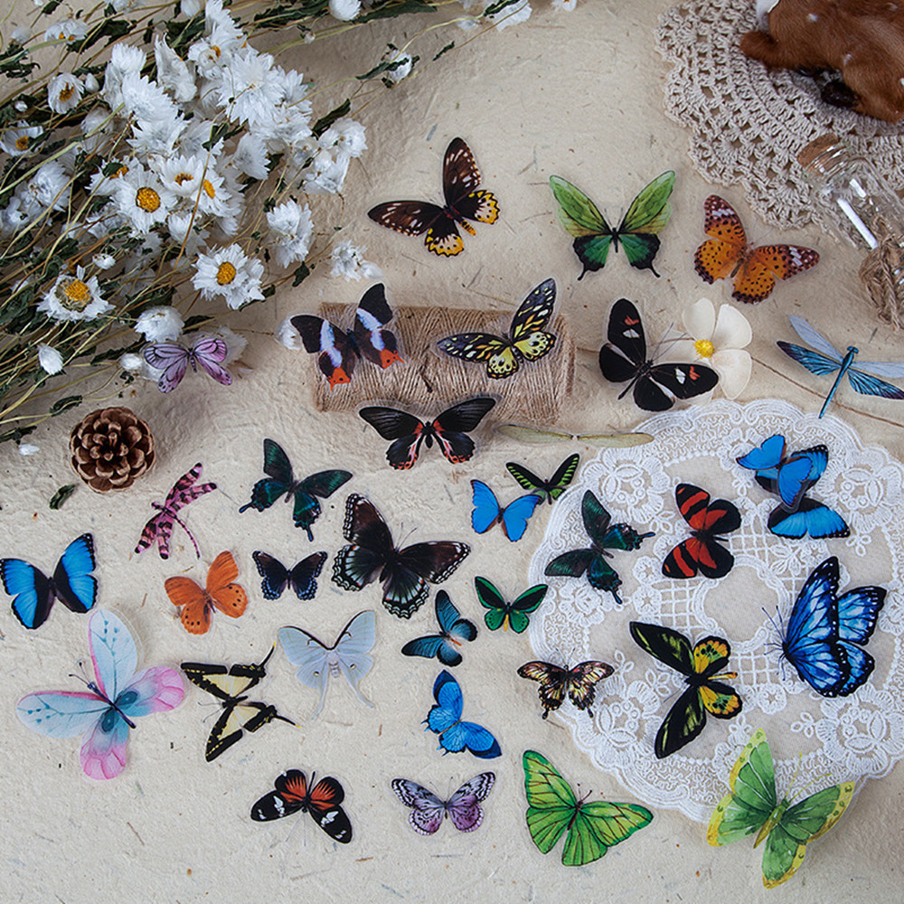 40Pcs/Bag Butterfly Stickers P - огляд і ціна Home Decor Catalog