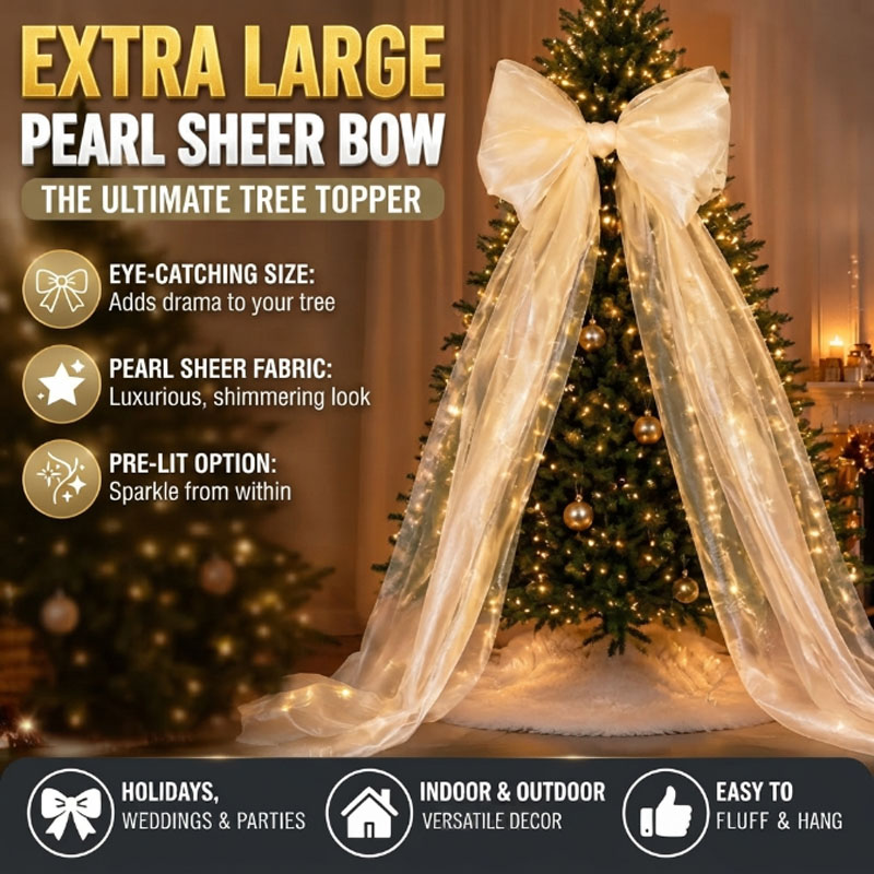 Stunning Pearlized Gauze Bow C - огляд і ціна Home Decor Exchange