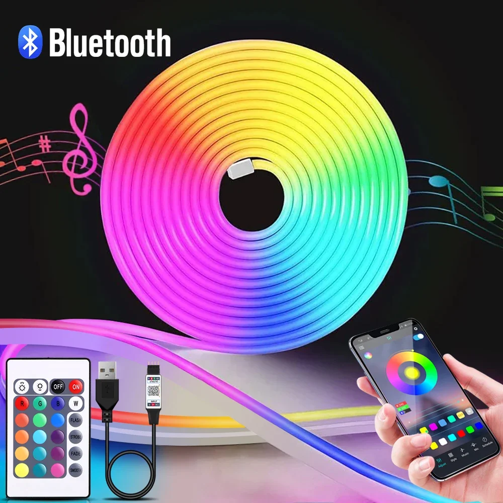 1-5m RGB LED Neon Strip Light  - огляд і ціна Home Decor Nepal